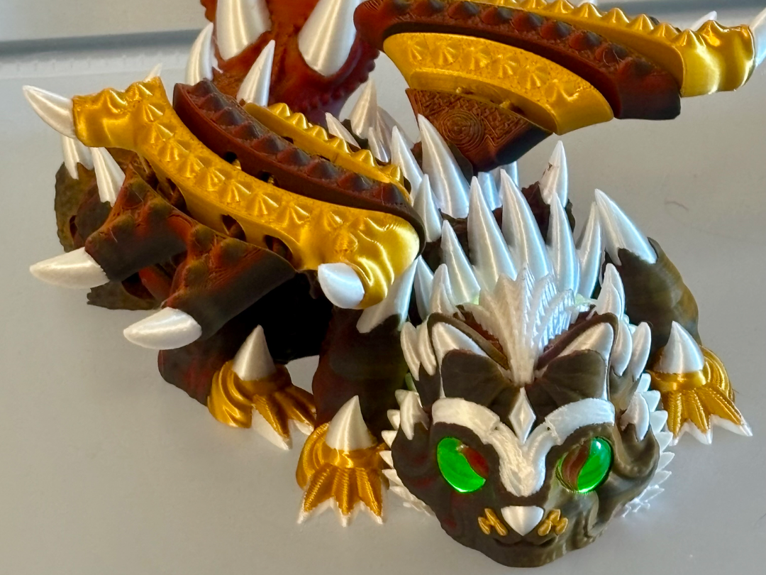 Cat Dragon with glowing eyes