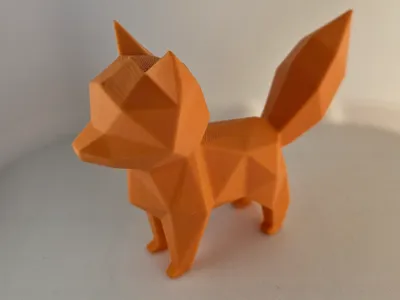 Cute Fox in Polygon Look