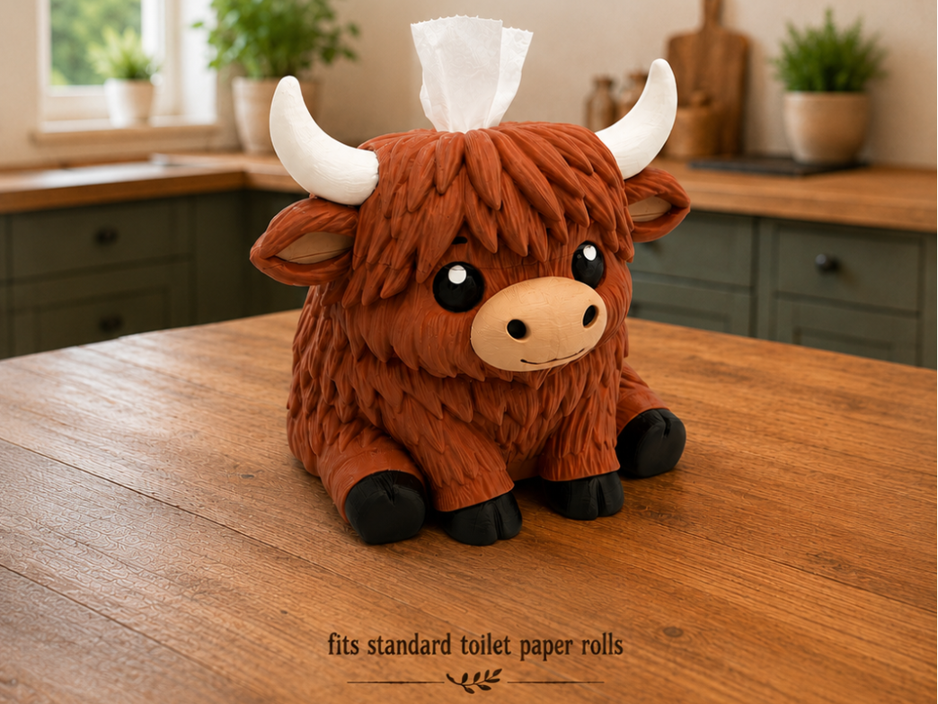 Highland Cow Tissue Dispenser