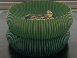 Small Pot with ridges.