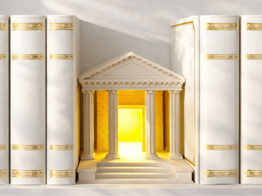 Ancient Roman Temple Book Nook | LED Lamp Kit 001