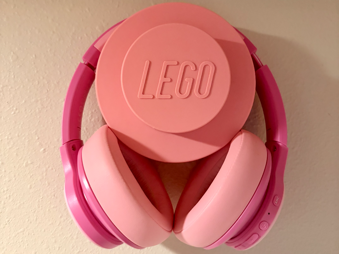 Kid's headphone wall mount brick stud