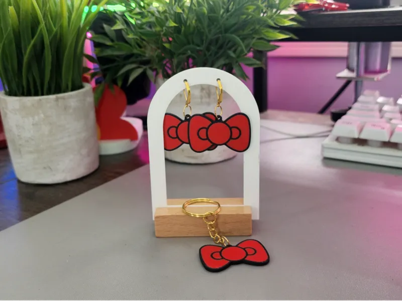 Red Bow Pendant Charm