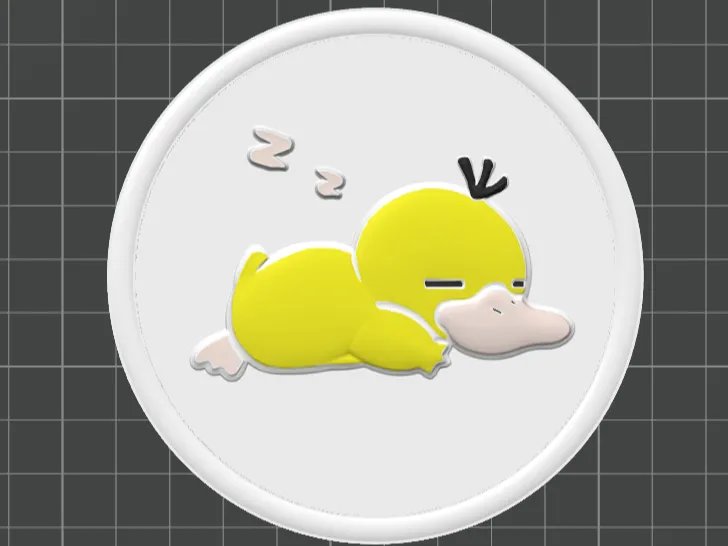 可达鸭睡觉浮雕冰箱贴
