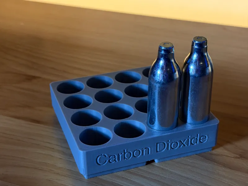 Carbon Dioxide CO2 Cartridge Holder Gridfinity 2x2