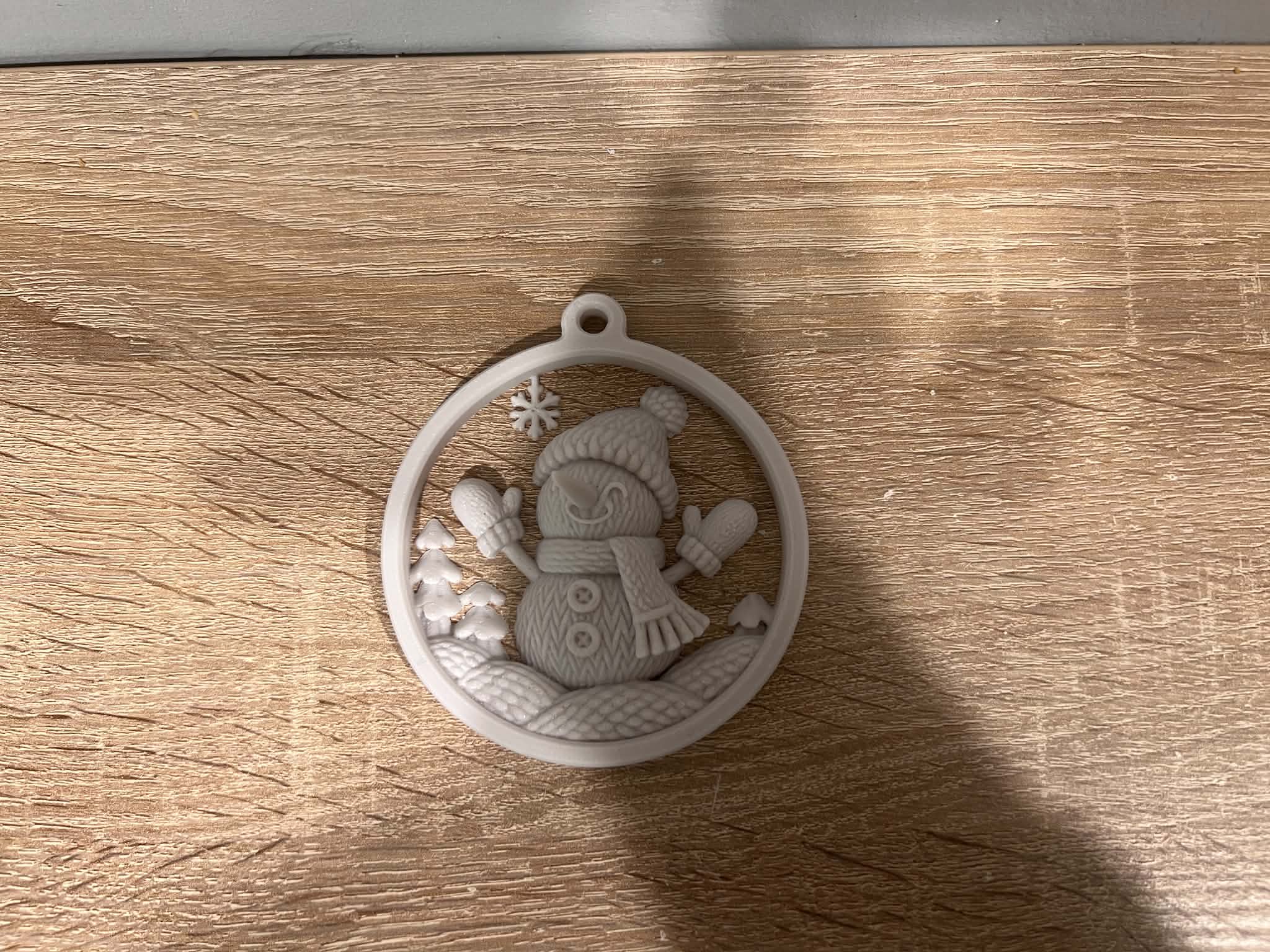 Knitted Snowman Christmas Ornament - 1