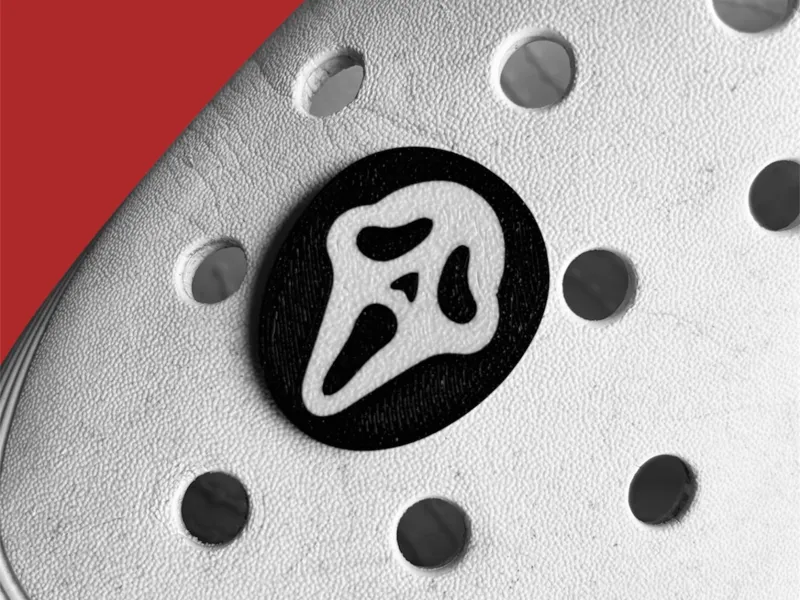 Halloween Scream Mask - Shoe Charm