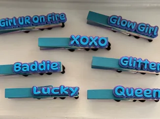 Cheer Pins Puff Text