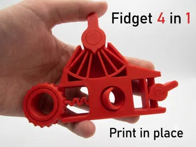 Fidget 4 in 1 (Lever +Wheel + Gyroscope + Clicker)