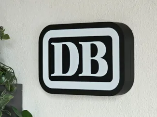 DB (Bundesbahn) Schild Beleuchtet