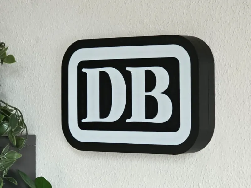 DB (Bundesbahn) Schild Beleuchtet