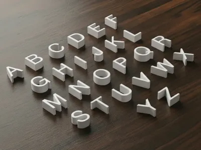 Alphabet Style -Helvetica-