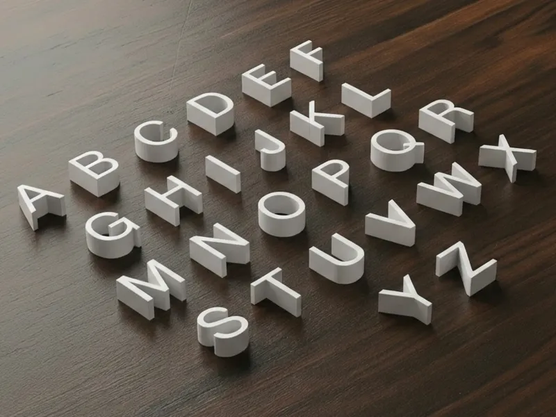 Alphabet Style -Helvetica-