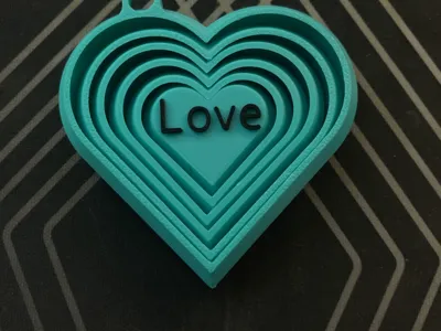 Custom Text Heart Keychain  