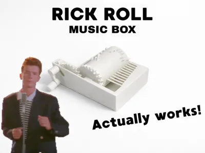 Rick Roll Music Box - Actually Works! - Free 3D Print Model - MakerWorld