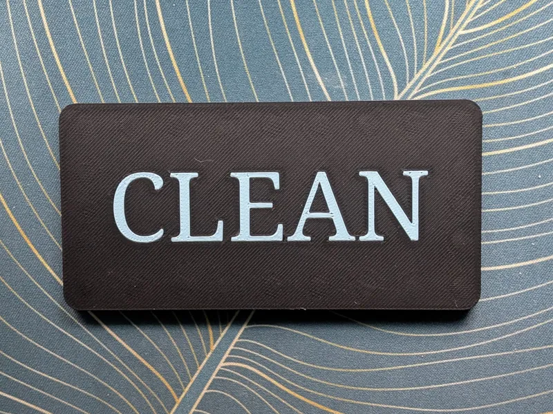 Dishwasher Clean/Dirty Sign (6x2mm magnets)