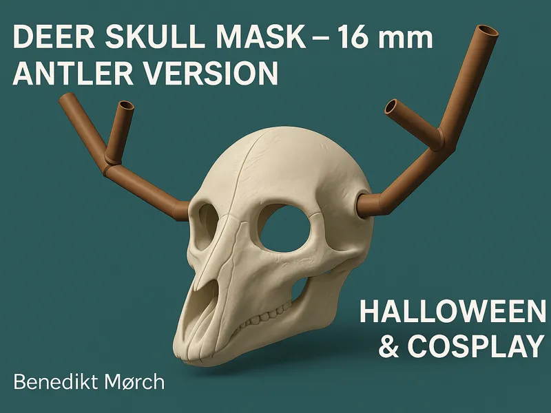 Cultist - Deer Skull Mask  (Halloween & Cosplay)