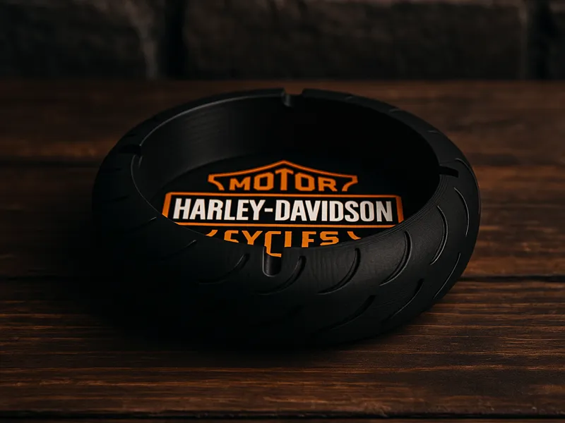 posacenere a forma di pneumatico Harley Davidson