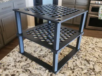 Heavy Duty stackable shelf hexagon pattern