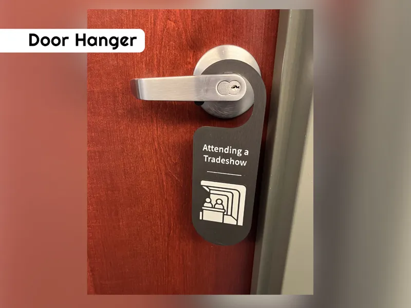 Door Hanger - Attending a Tradeshow