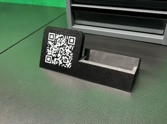 Business Card Holder + QR Code Space