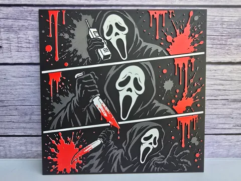 Adorno temático: Ghostface Trio - Horror HueForge — referencia de MakerWorld
