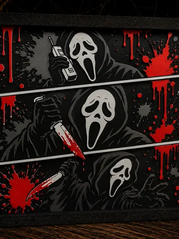 Adorno temático: Ghostface Trio - Horror HueForge — vista de referencia 2