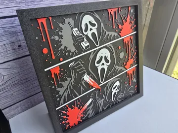 Adorno temático: Ghostface Trio - Horror HueForge — vista de referencia 4