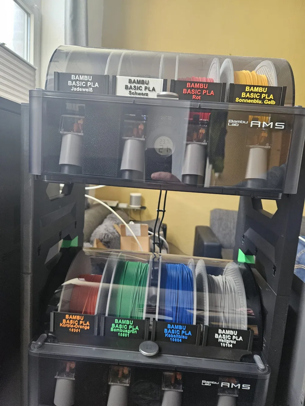 AMS Filament Label Holder + Cards - Free 3D Print Model - MakerWorld