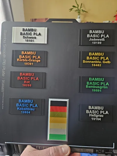 AMS Filament Label Holder + Cards - Free 3D Print Model - MakerWorld