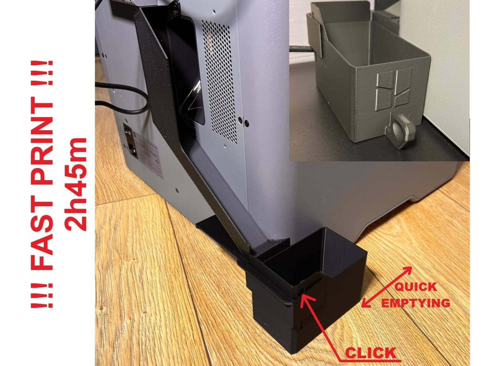 Poop Chute & Basket/Outlet for X1C/P1S/P2S