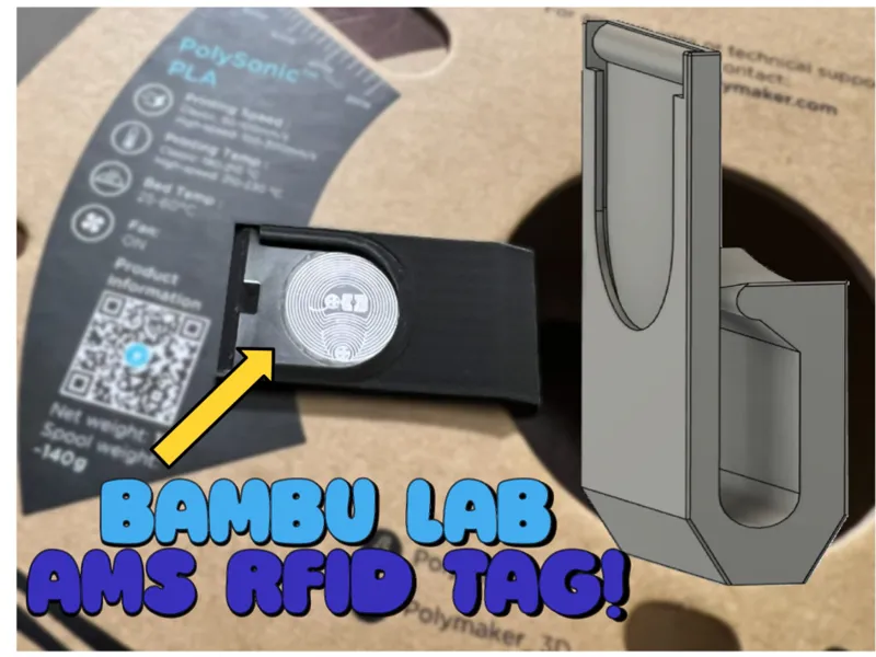 Bambu RFID Saver Filament Clip for AMS-Re-Use RFID