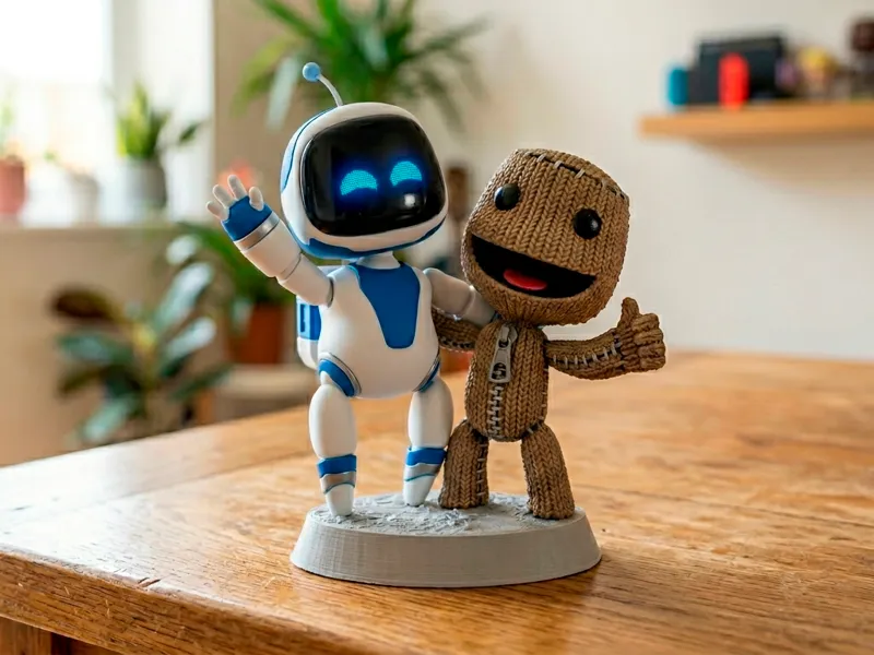 AstroBot & Sackboy 3D Fan Art Duo