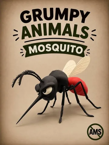 Modelo para impresión 3D: Grumpy Mosquito — vista de referencia 2