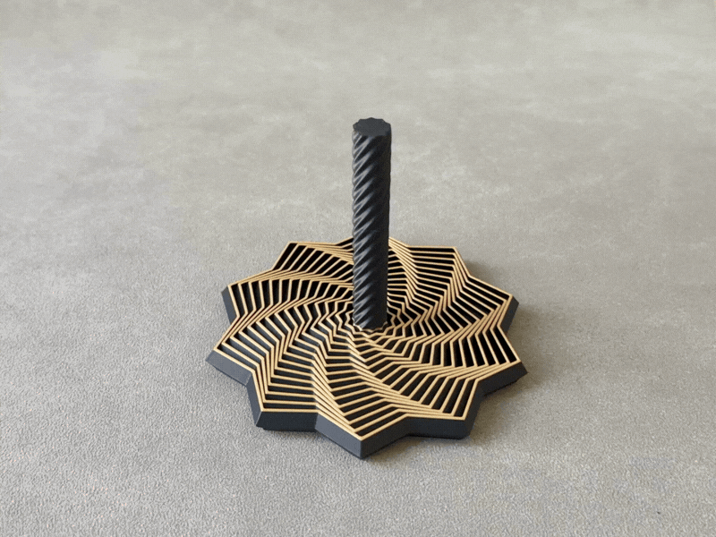 Dual Color Sensory Fidget Star With Handle