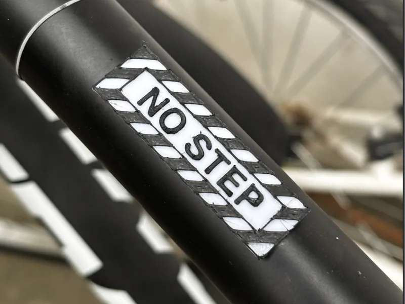 No step aviation decal for bicycles