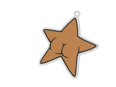 Booty Star Keychain