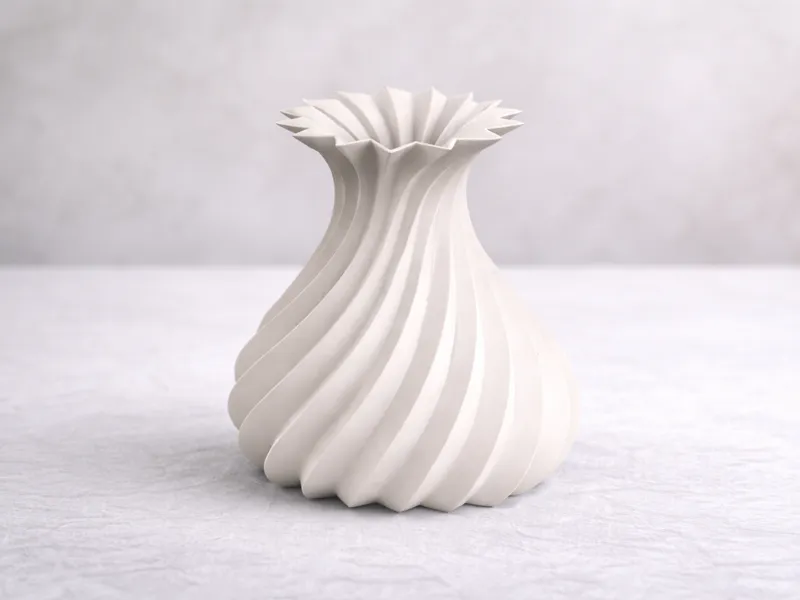 Vase torsadé moderne