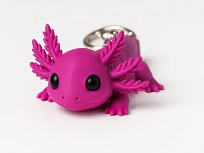 Flexi Adorable Axolotl Keychain