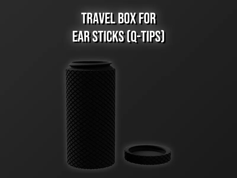 Travel Box for Ear Sticks (Q-Tips)