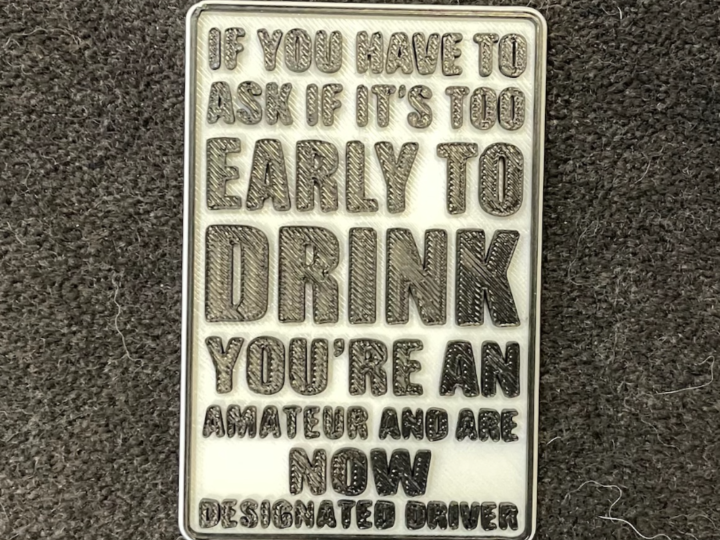 Beer Fridge Magnet / Sign - Designated Driver