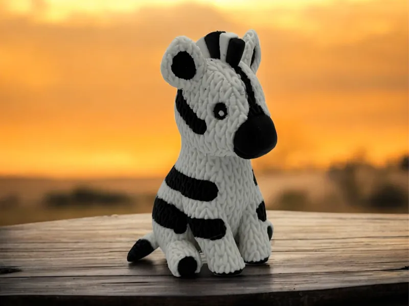 Cute Knitted Zebra