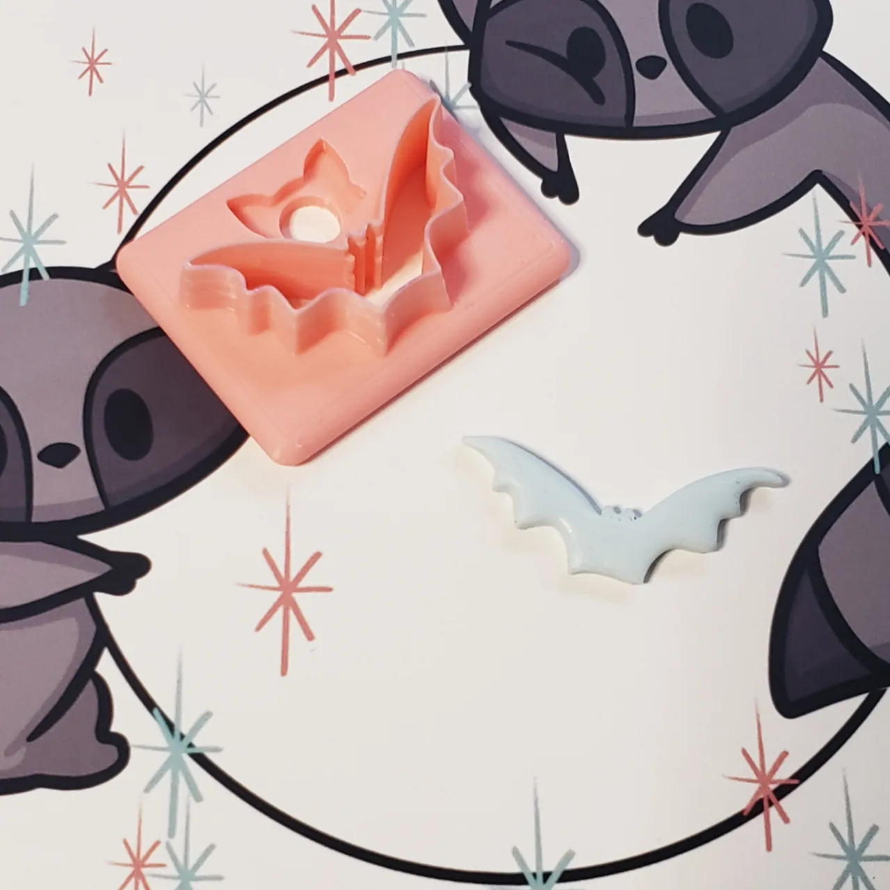 Simple Bat Polymer Clay Earring Cutter view 3