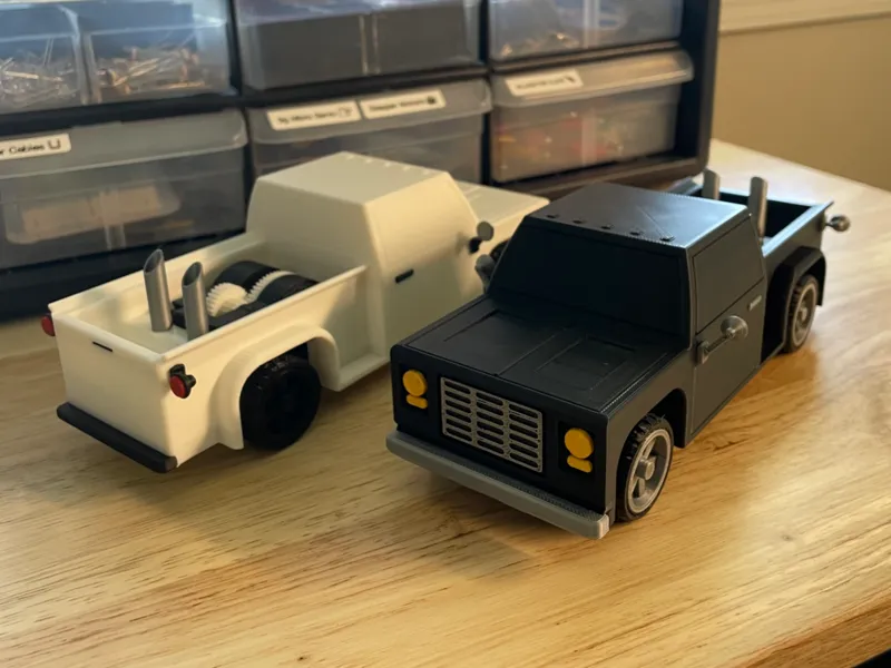 Windup Car - Constant Force Spring & Gear Driven