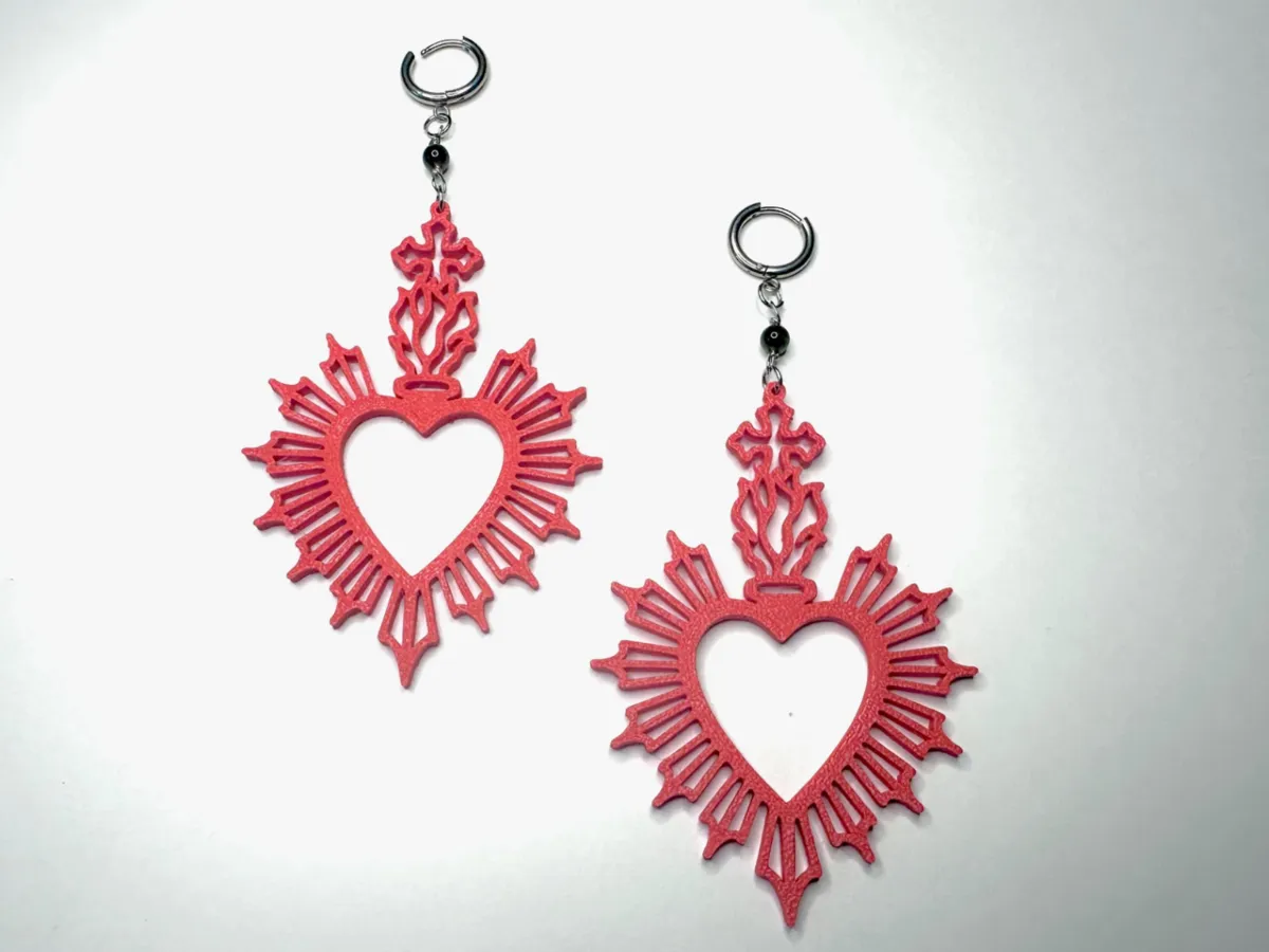 Boucles d'oreilles Sacré-Cœur gothique