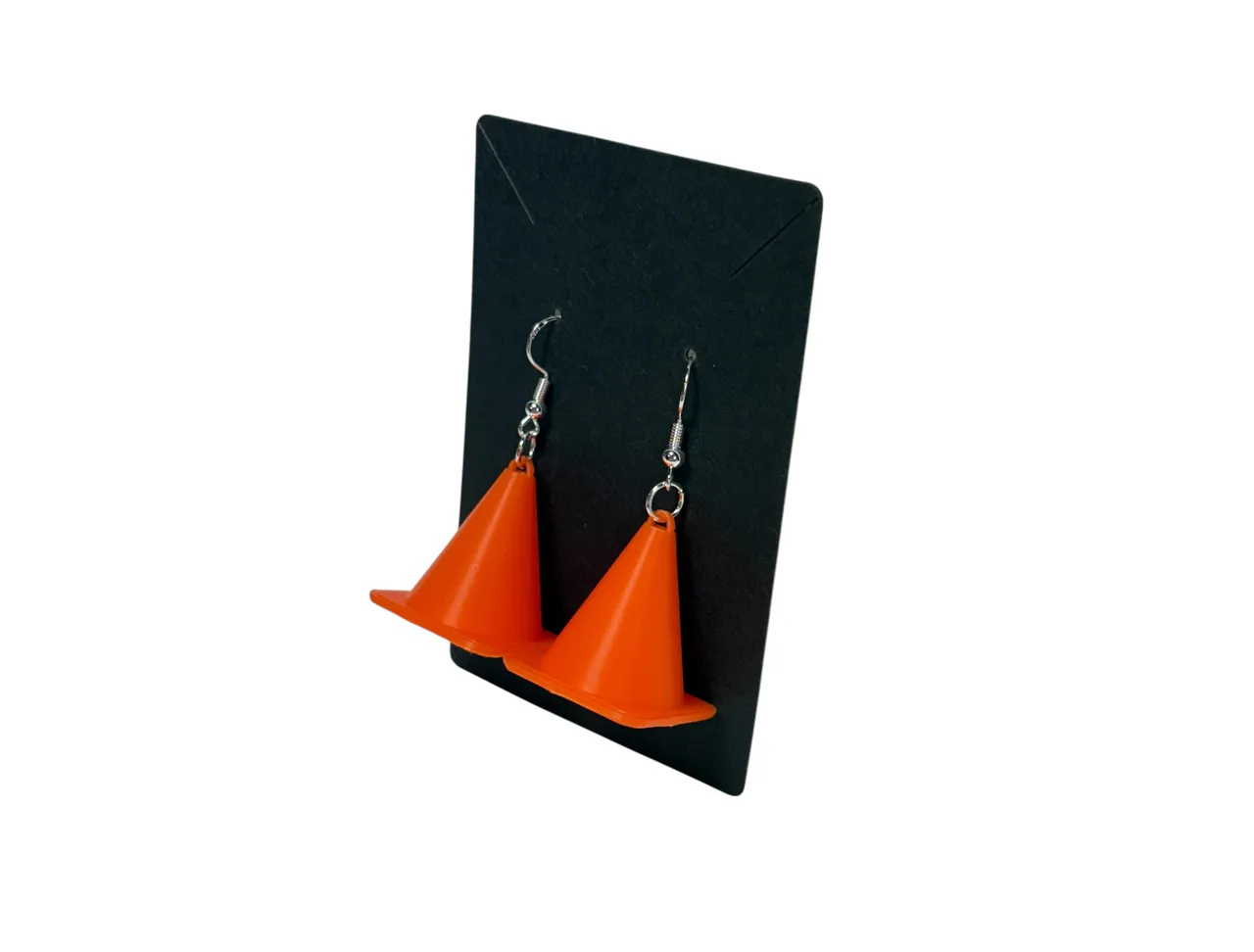 Construction Cone Earrings (No supports needed) view 2