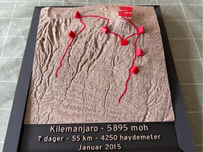 Kilimanjaro 3D map (Machame route)