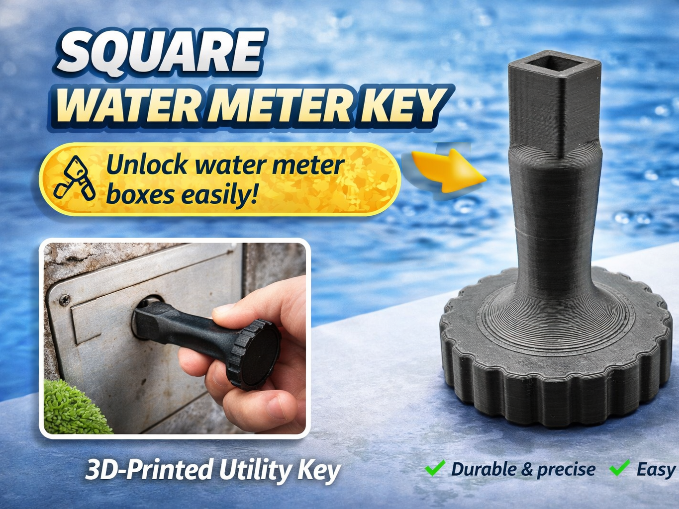square key for gas-light and water box