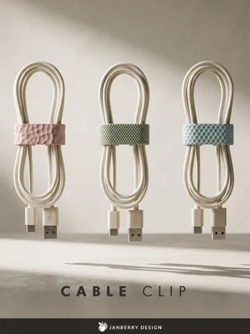 Letrero o emblema decorativo: Cable Clip - 3 different Pattern Designs — vista de referencia 2