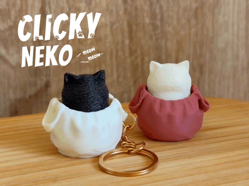 Clicky Neko – Plastic Bag Cat Fidget Toy